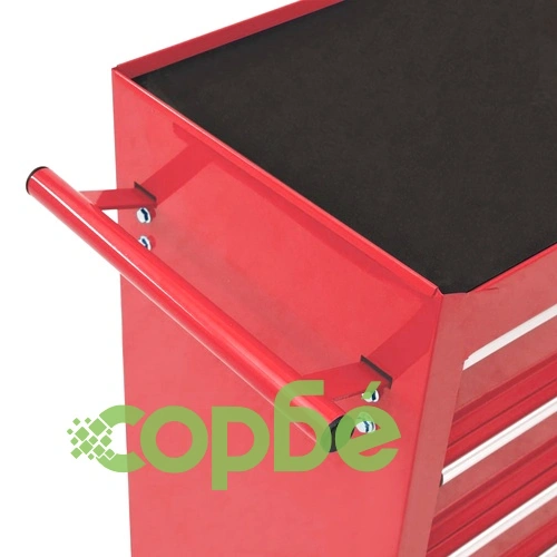 Количка за инструменти с 10 чекмеджета, стомана, червена ➤ топ цена ➤ sorbe.bg