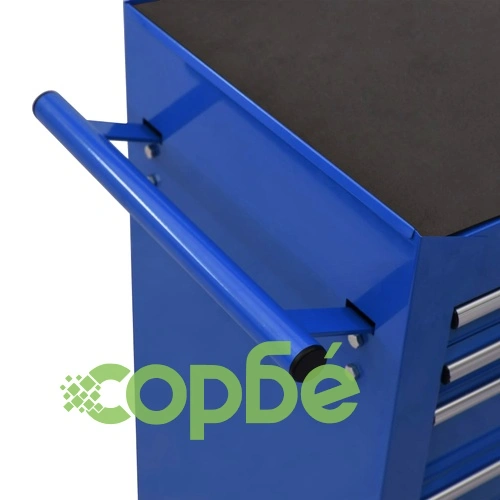 Количка за инструменти с 14 чекмеджета, стомана, синя ➤ топ цена ➤ sorbe.bg