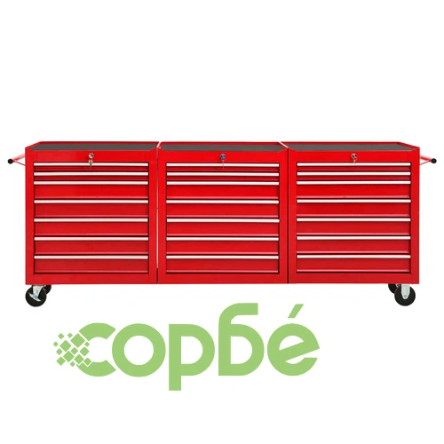 Количка за инструменти с 21 чекмеджета, стомана, червена ➤ топ цена ➤ sorbe.bg