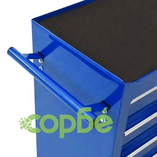 Количка за инструменти с 21 чекмеджета, стомана, синя ➤ топ цена ➤ sorbe.bg