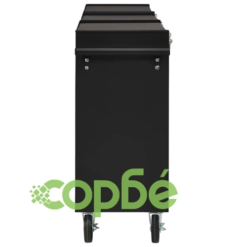 Количка за инструменти с 15 чекмеджета, стомана, черна ➤ топ цена ➤ sorbe.bg