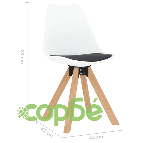 Комплект за хранене от 5 части, 80x80 см, черно и бяло ➤ топ цена ➤ sorbe.bg