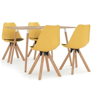 Трапезен комплект от 5 части, жълто и черно