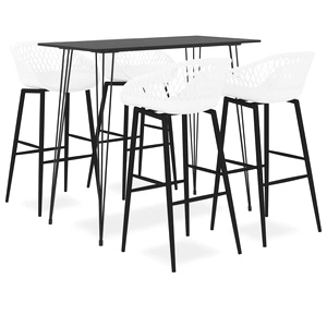 Бар комплект от 5 части, черно и бяло