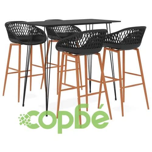 Бар комплект от 5 части, черен ➤ топ цена ➤ sorbe.bg