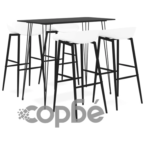 Бар комплект от 5 части, черно и бяло ➤ топ цена ➤ sorbe.bg