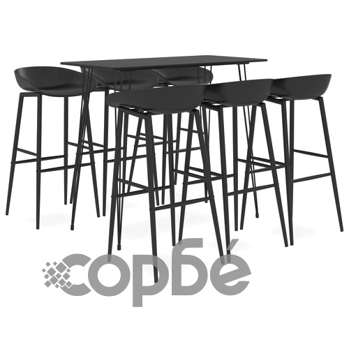 Бар комплект от 7 части, черен ➤ топ цена ➤ sorbe.bg