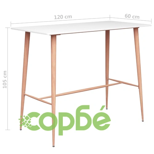 Бар комплект от 5 части, бял ➤ топ цена ➤ sorbe.bg