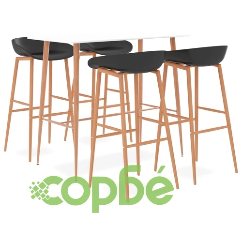 Бар комплект от 5 части, бяло и черно ➤ топ цена ➤ sorbe.bg