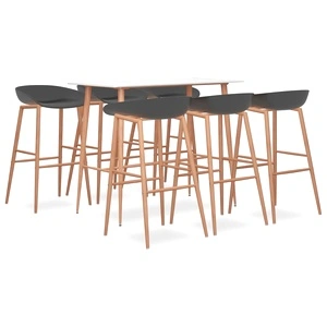 Бар комплект от 7 части, бяло и сиво