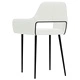Трапезни столове, 4 бр, бели, текстил