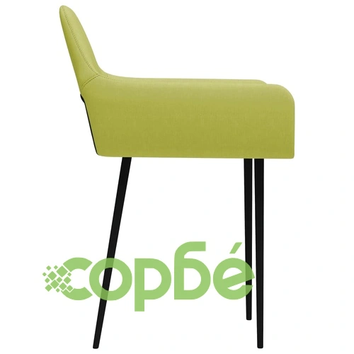 Трапезни столове, 4 бр, зелени, текстил ➤ топ цена ➤ sorbe.bg
