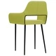 Трапезни столове, 4 бр, зелени, текстил