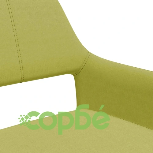 Трапезни столове, 4 бр, зелени, текстил ➤ топ цена ➤ sorbe.bg