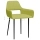Трапезни столове, 4 бр, зелени, текстил
