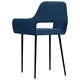 Трапезни столове, 4 бр, сини, текстил