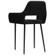 Трапезни столове, 6 бр, черни, текстил