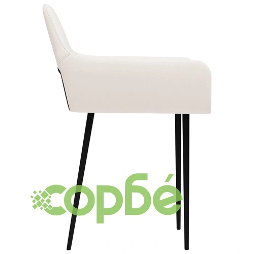 Трапезни столове, 6 бр, кремави, текстил ➤ топ цена ➤ sorbe.bg