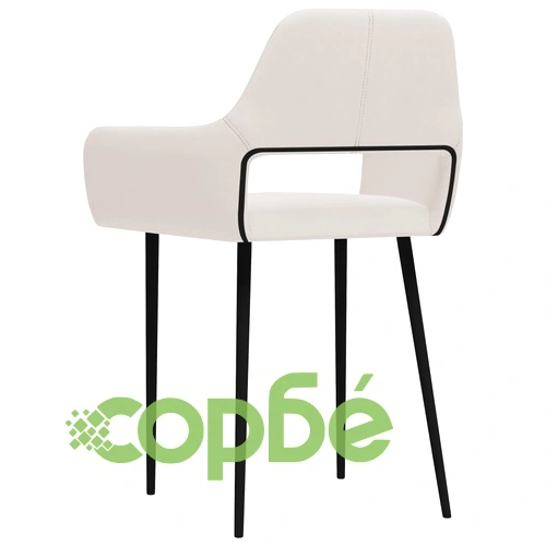 Трапезни столове, 6 бр, кремави, текстил ➤ топ цена ➤ sorbe.bg