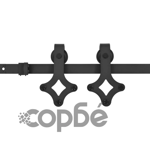 Плъзгаща врата с монтажни части, 80x210 см, борово дърво масив ➤ топ цена ➤ sorbe.bg