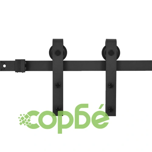 Плъзгаща врата с монтажни части, 100x210 см, борово дърво масив ➤ топ цена ➤ sorbe.bg