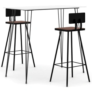 Бар комплект от 3 части, бял