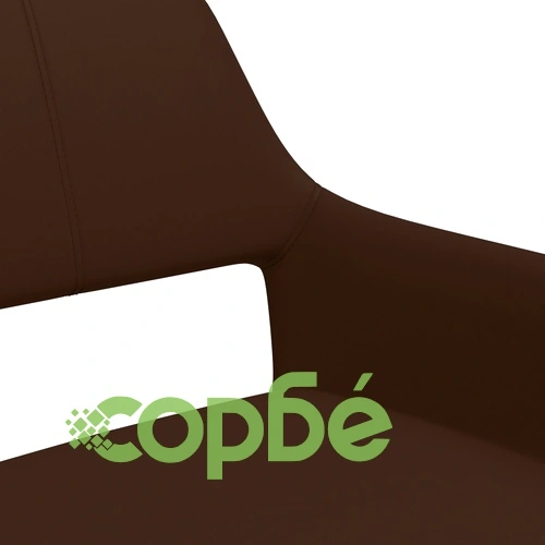 Трапезни столове, 6 бр, кафяви, изкуствена кожа ➤ топ цена ➤ sorbe.bg