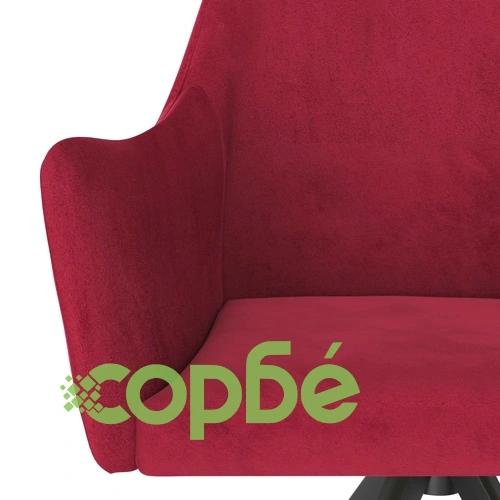 Трапезни столове, 4 бр, виненочервени, кадифе ➤ топ цена ➤ sorbe.bg