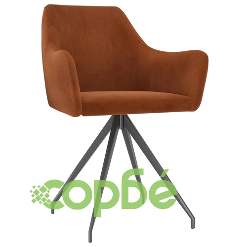 Трапезни столове, 4 бр, кафяви, кадифе ➤ топ цена ➤ sorbe.bg