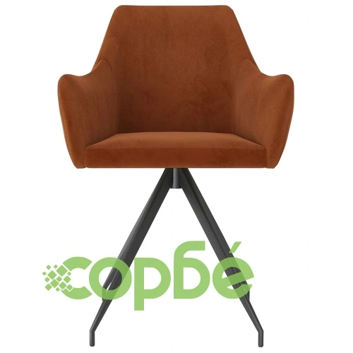 Трапезни столове, 4 бр, кафяви, кадифе ➤ топ цена ➤ sorbe.bg