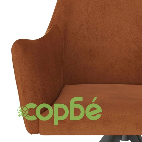 Трапезни столове, 4 бр, кафяви, кадифе ➤ топ цена ➤ sorbe.bg