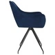 Трапезни столове, 6 бр, сини, кадифе