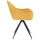 Трапезни столове, 6 бр, жълти, кадифе