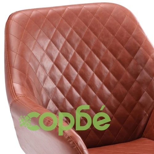 Трапезни столове, 6 бр, светлокафяви, изкуствена кожа ➤ топ цена ➤ sorbe.bg