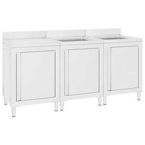 Търговски кухненски шкаф за мивка, 180x60x96 см, инокс