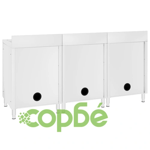 Търговски кухненски шкафове за мивки 3 бр неръждаема стомана ➤ топ цена ➤ sorbe.bg