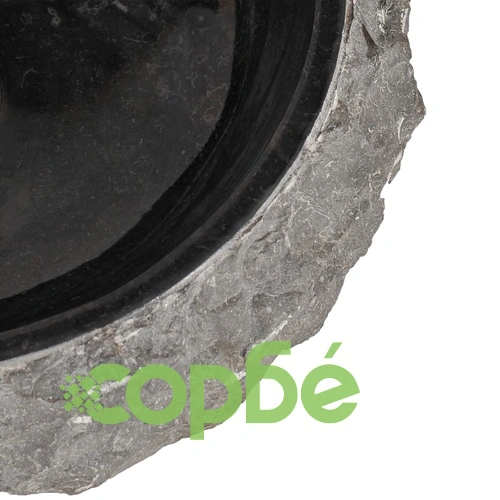 Шкаф за баня от тиково дърво масив с черна мивка от мрамор ➤ топ цена ➤ sorbe.bg