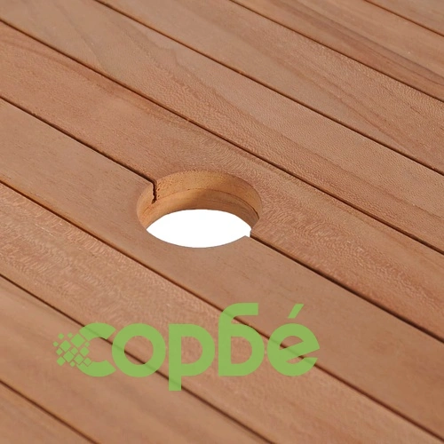 Шкаф за баня от тиково дърво масив с кремава мивка от мрамор ➤ топ цена ➤ sorbe.bg