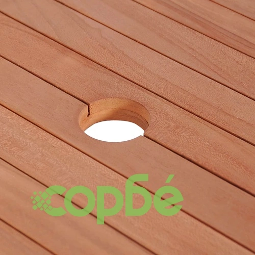 Шкаф за баня от тиково дърво масив с кремава мивка от мрамор ➤ топ цена ➤ sorbe.bg