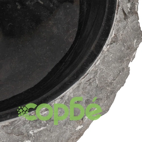 Шкаф за баня от тиково дърво масив с мраморни мивки в черно  ➤ топ цена ➤ sorbe.bg