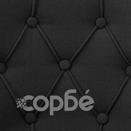 Трапезни столове, 6 бр, черни, текстил ➤ топ цена ➤ sorbe.bg