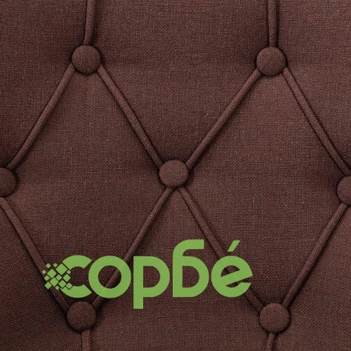 Трапезни столове, 6 бр, кафяви, текстил ➤ топ цена ➤ sorbe.bg