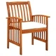 3058087  7 Piece Garden Dining Set with Cushions Solid Acacia Wood (45962+2x312129)