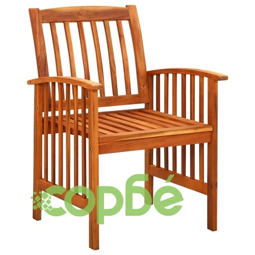 3058087  7 Piece Garden Dining Set with Cushions Solid Acacia Wood (45962+2x312129) ➤ топ цена ➤ sorbe.bg