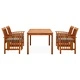 3058088  5 Piece Garden Dining Set with Cushions Solid Acacia Wood (45962+2x312130)