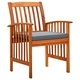 3058088  5 Piece Garden Dining Set with Cushions Solid Acacia Wood (45962+2x312130)