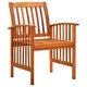 3058088  5 Piece Garden Dining Set with Cushions Solid Acacia Wood (45962+2x312130)