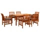 3058089  7 Piece Garden Dining Set with Cushions Solid Acacia Wood (45962+2x312131)