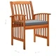 3058089  7 Piece Garden Dining Set with Cushions Solid Acacia Wood (45962+2x312131)