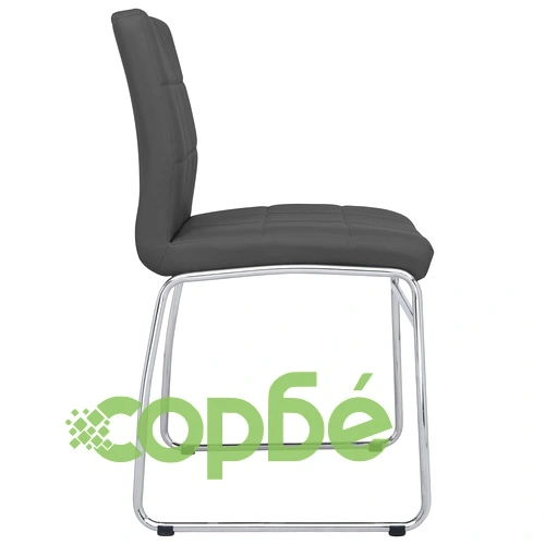 Трапезни столове, 6 бр, сиви, изкуствена кожа ➤ топ цена ➤ sorbe.bg